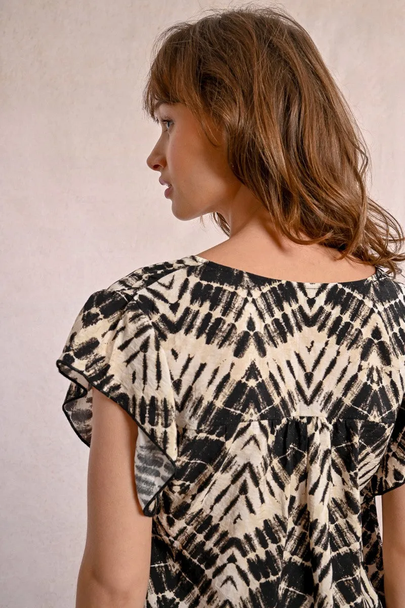 FLOWY PRINTED TOP
