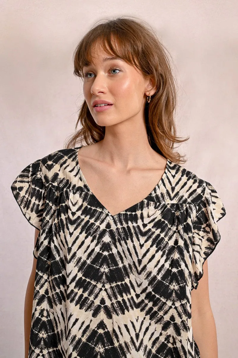 FLOWY PRINTED TOP