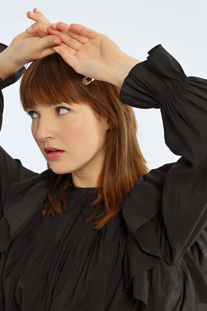 FLUID RUFFLED BLOUSE