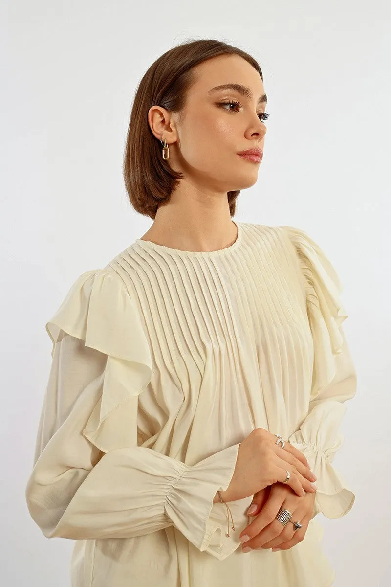 FLUID RUFFLED BLOUSE