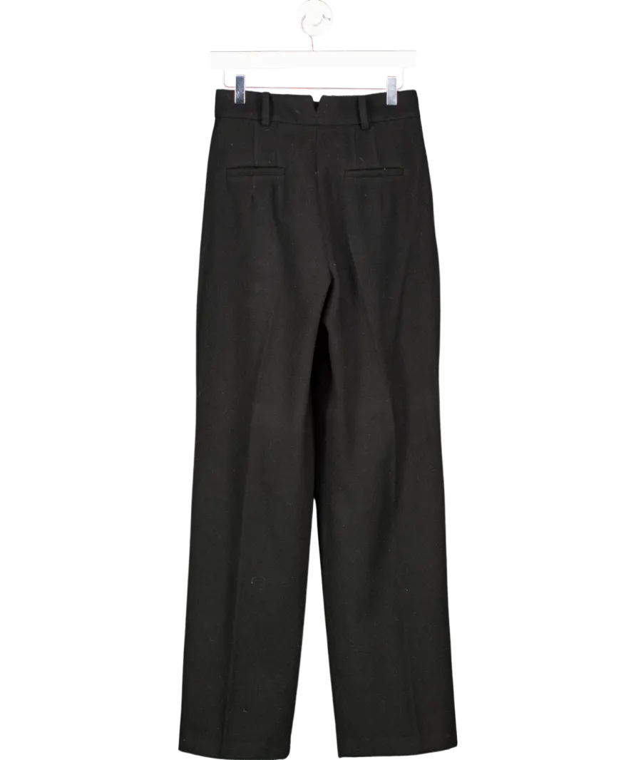 FRANKIE SHOP Black Pleated High Waist Trousers UK XS