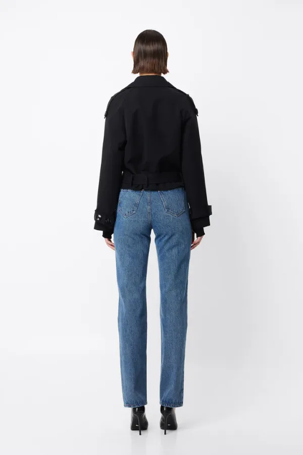 Franklin Cropped Trench Black