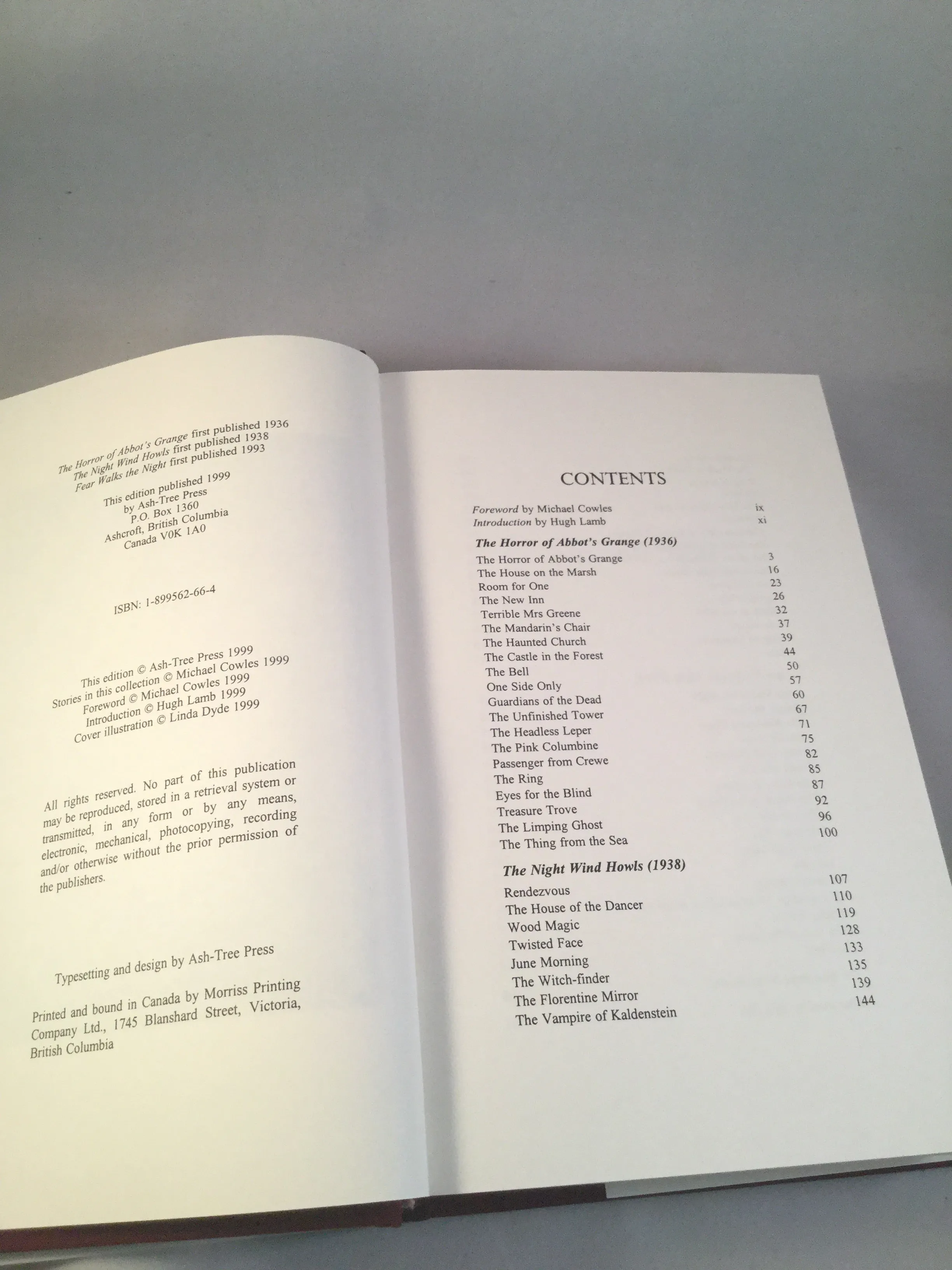 Frederick Cowles - The Night Wind Howls, Ash-Tree Press 1999.