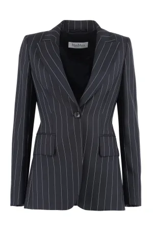 Galosce wool pinstripe blazer
