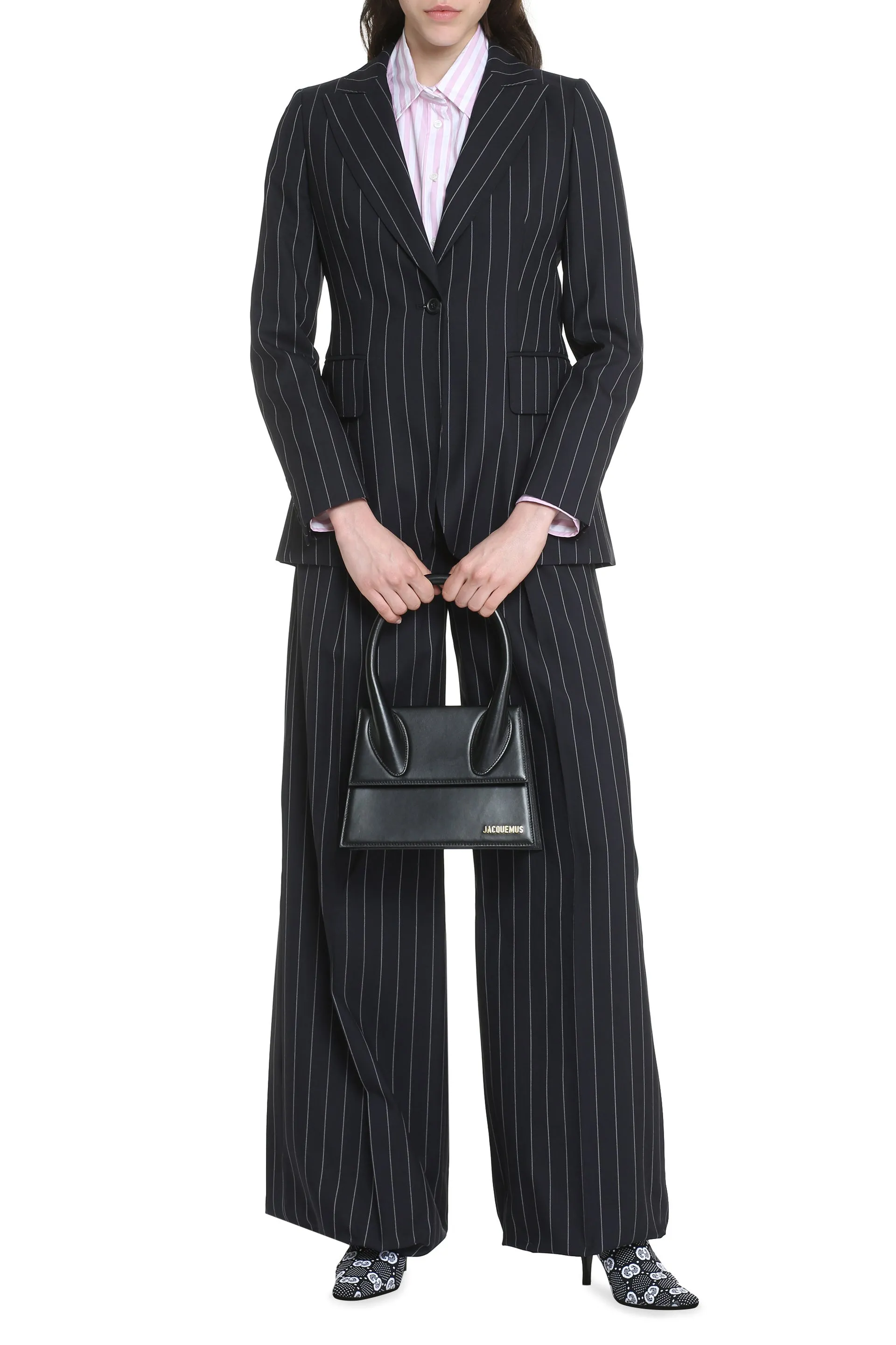 Galosce wool pinstripe blazer