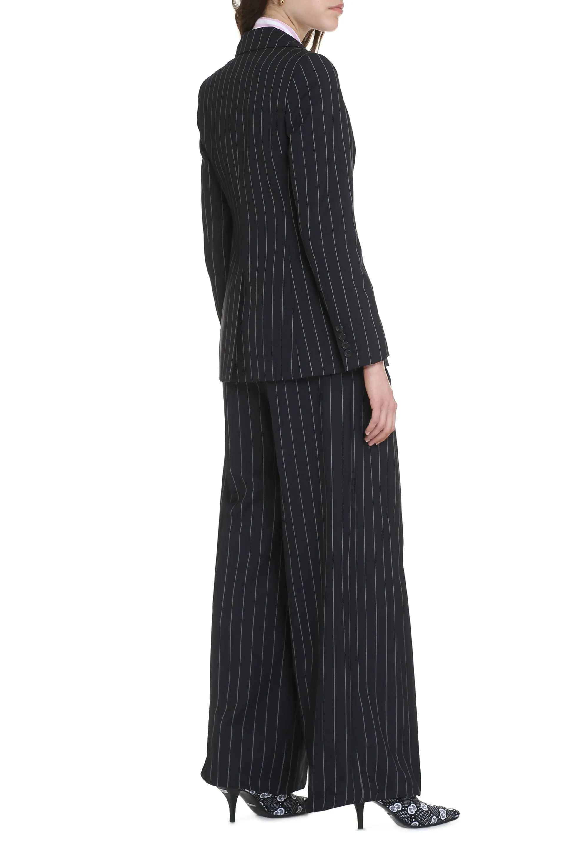 Galosce wool pinstripe blazer