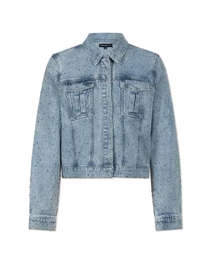 Generation Love Leona Crystal Denim Blazer