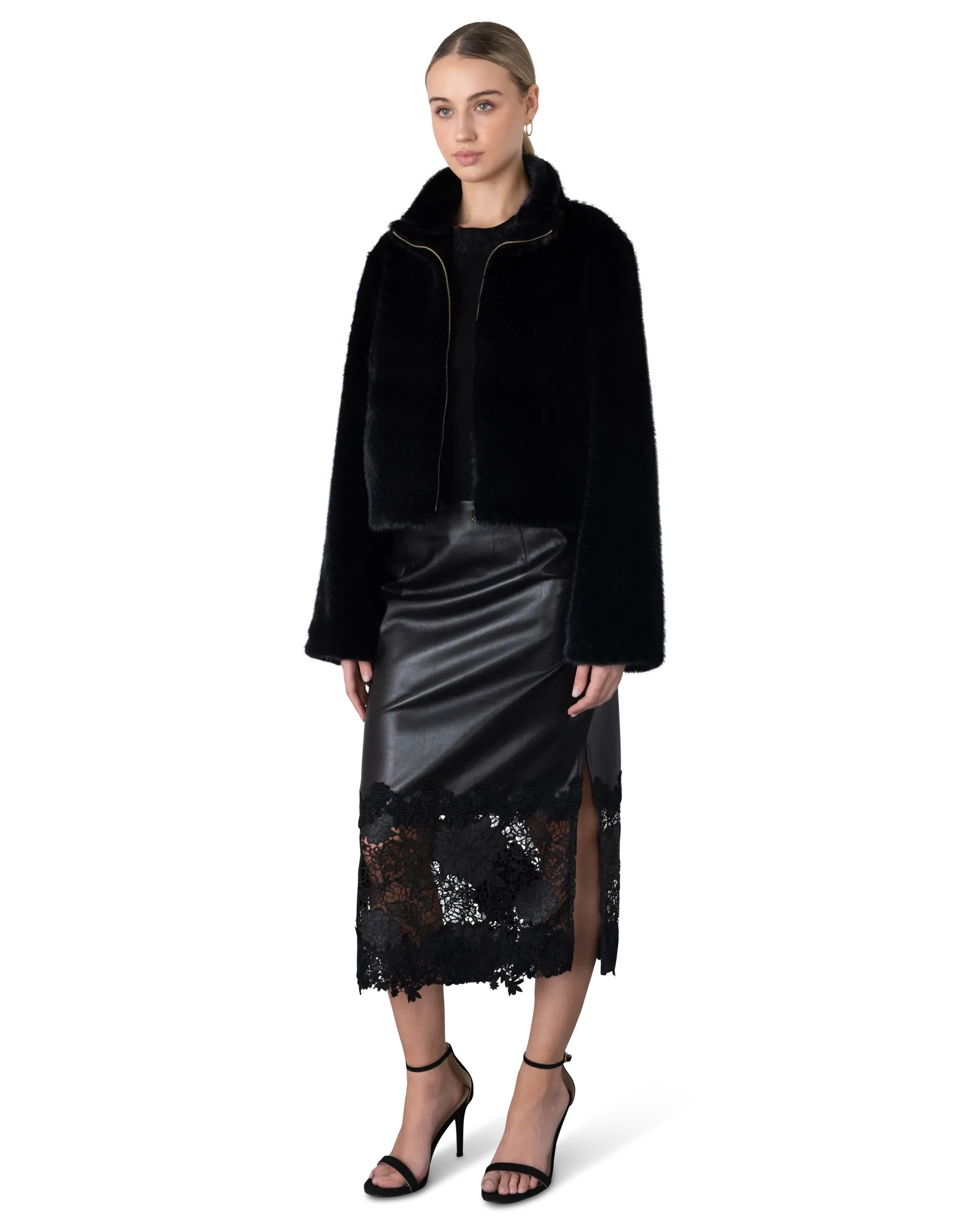 Generation Love Roxi Faux Fur Bomber Jacket