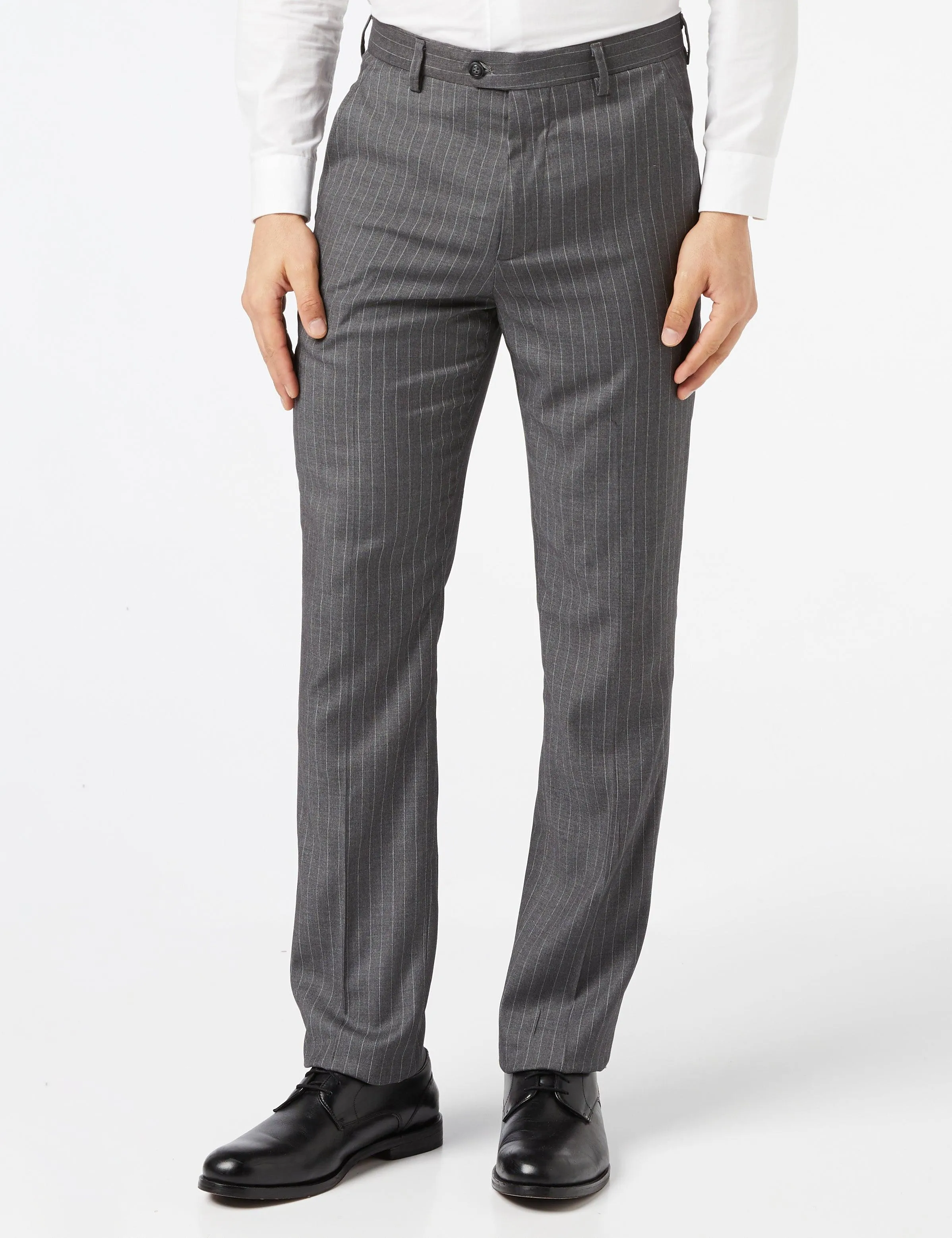 George - Double Breasted Grey Pinstripe Suit