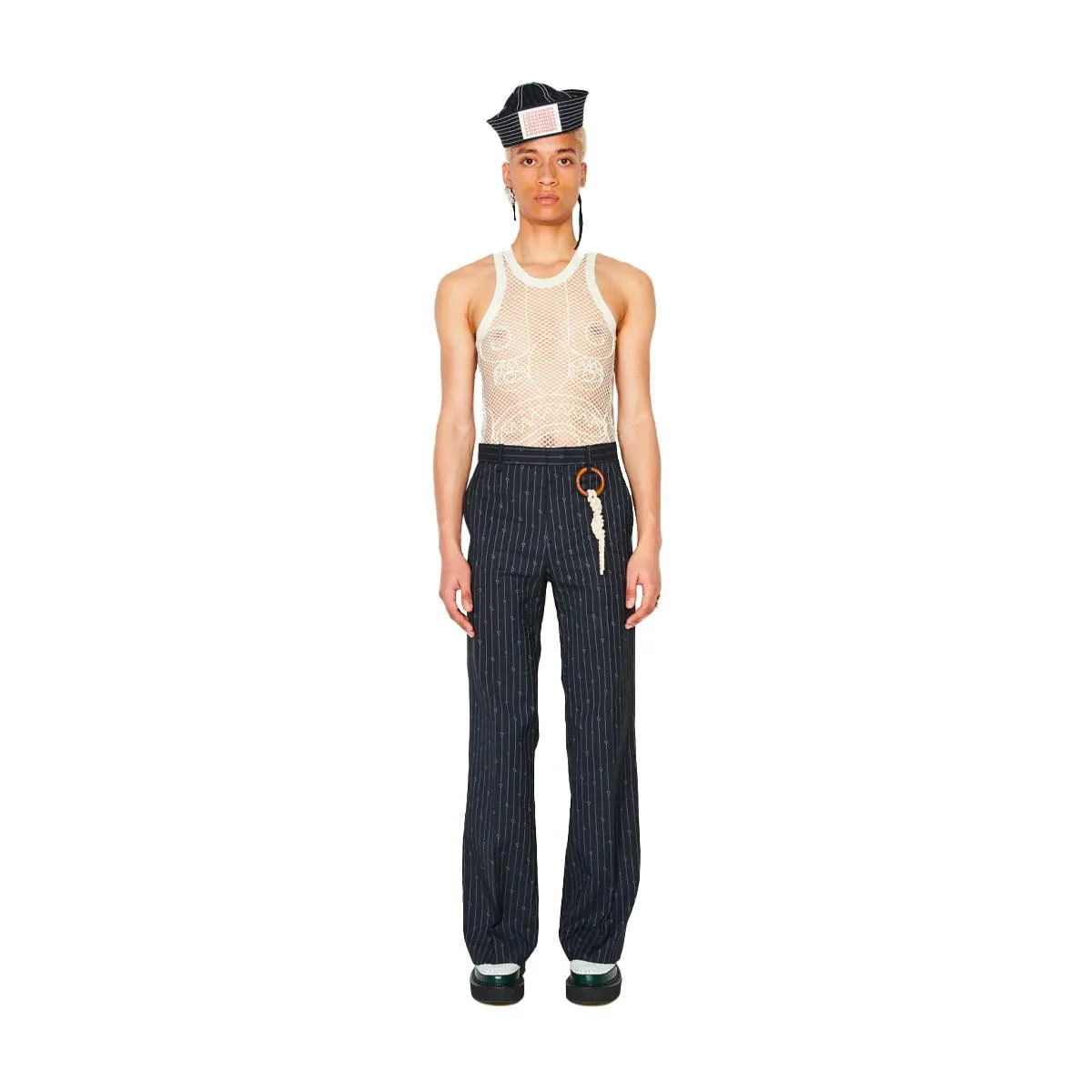 Golden Pants 'Navy Gender Pinstripe'