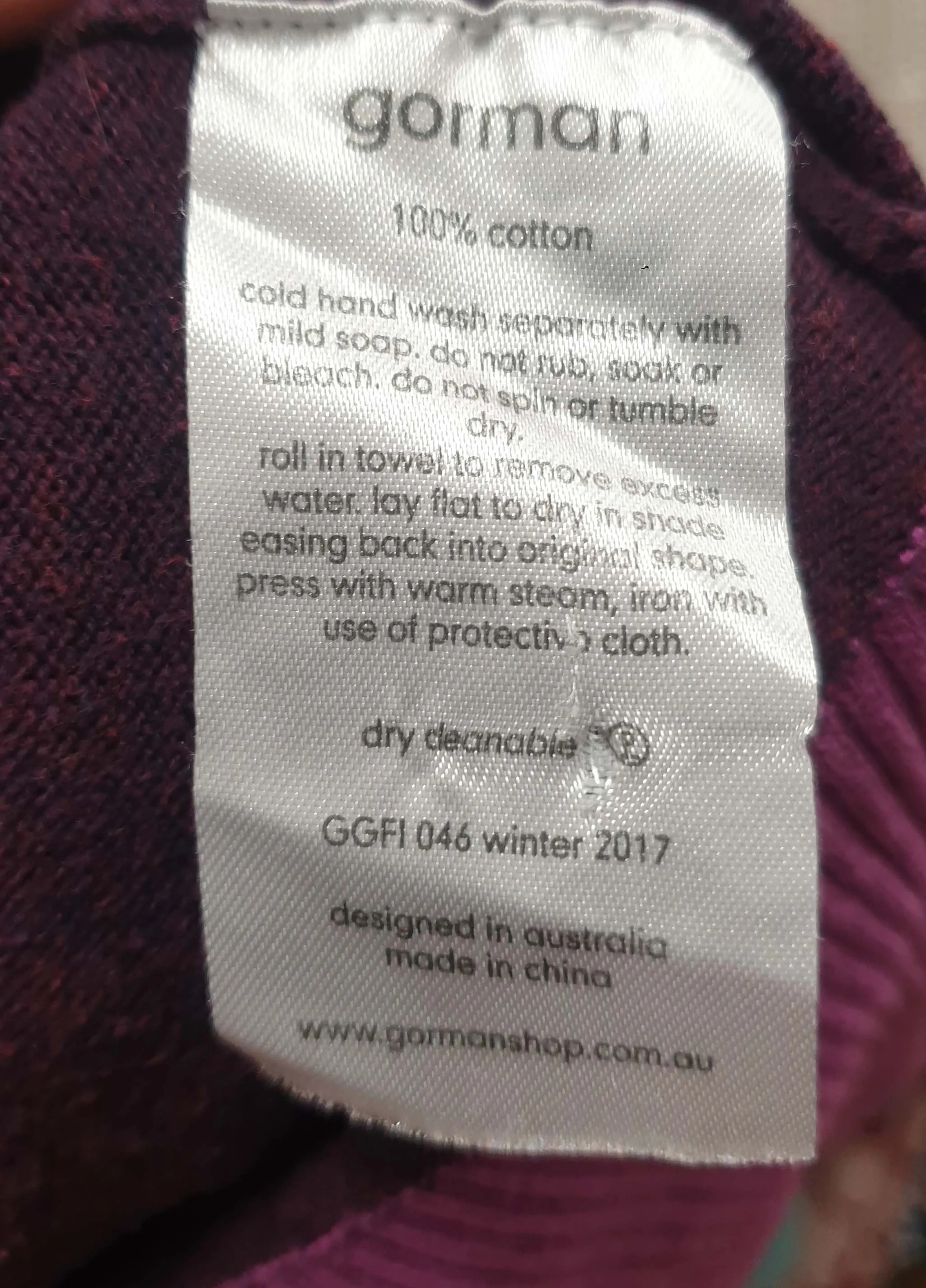 Gorman colourful striped 100% cotton jumper size 10