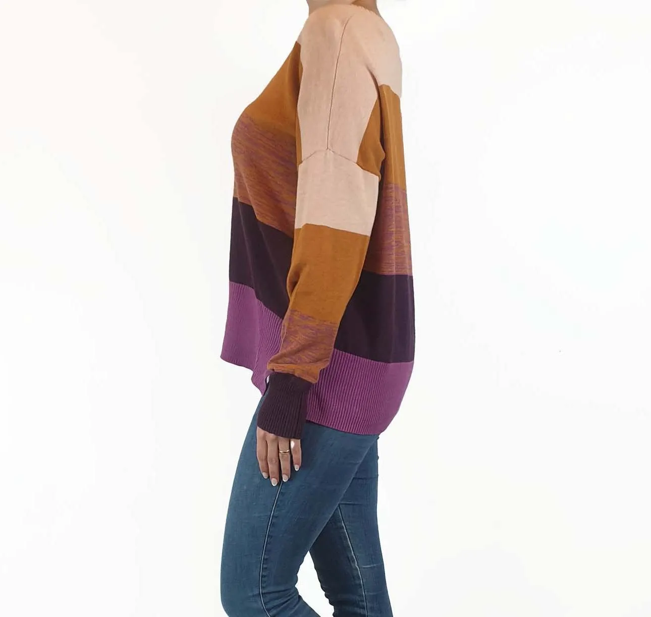 Gorman colourful striped 100% cotton jumper size 10