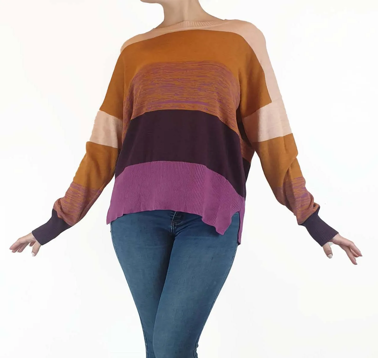 Gorman colourful striped 100% cotton jumper size 10