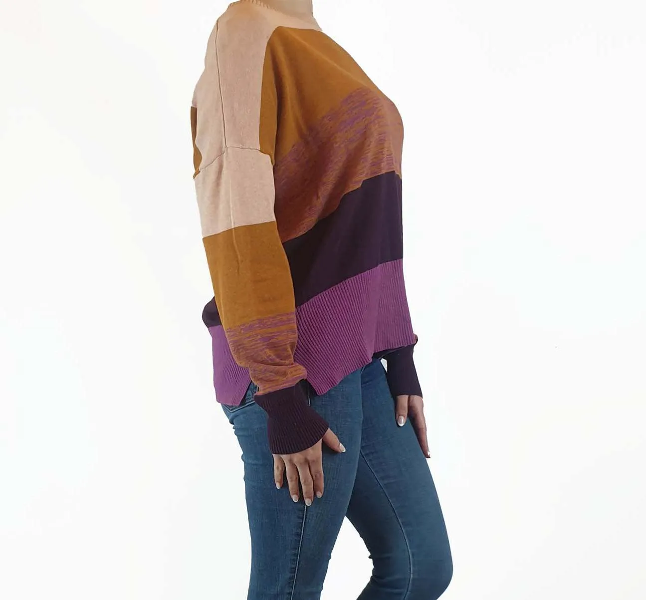 Gorman colourful striped 100% cotton jumper size 10