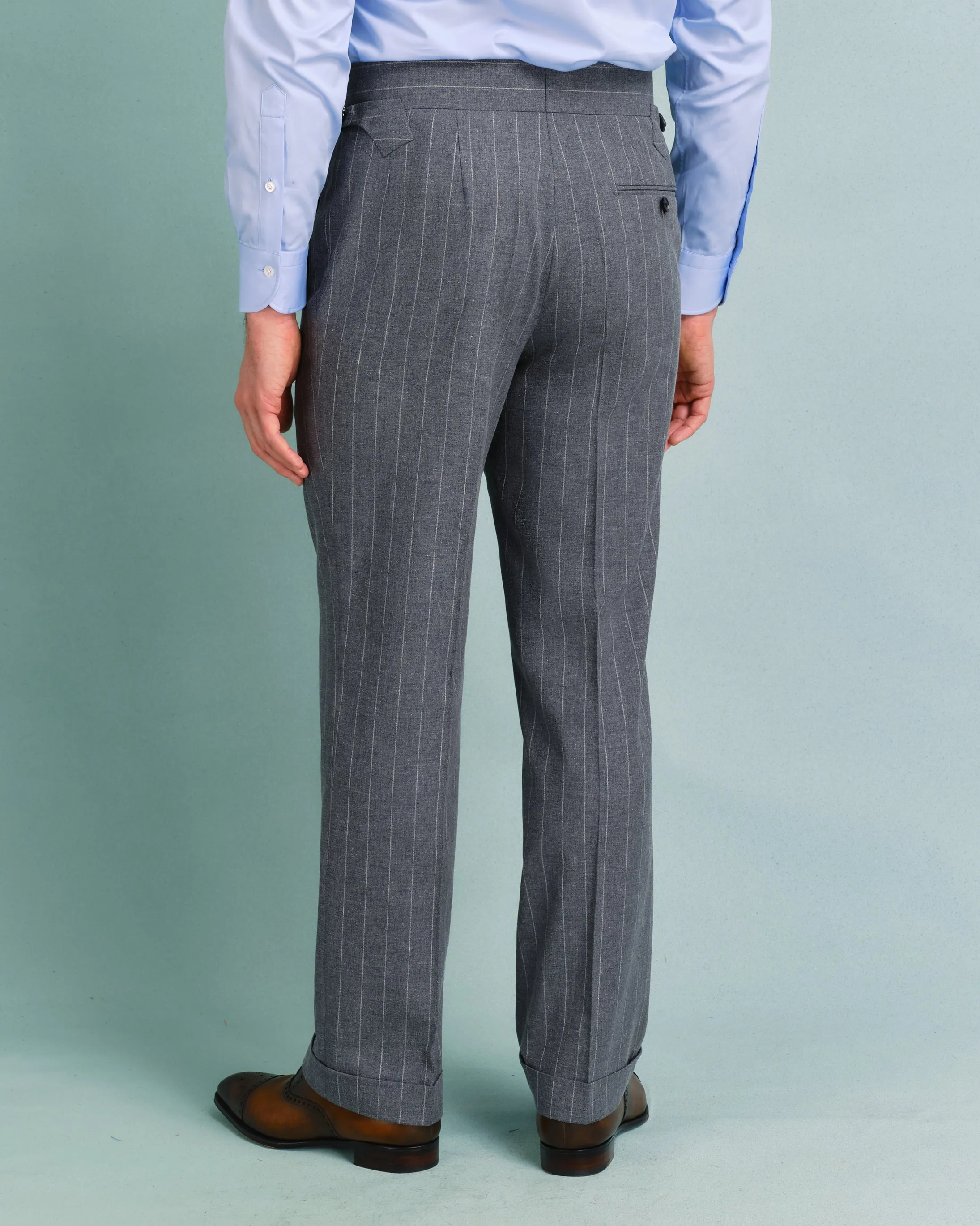 Grey Stripe Drape Suit