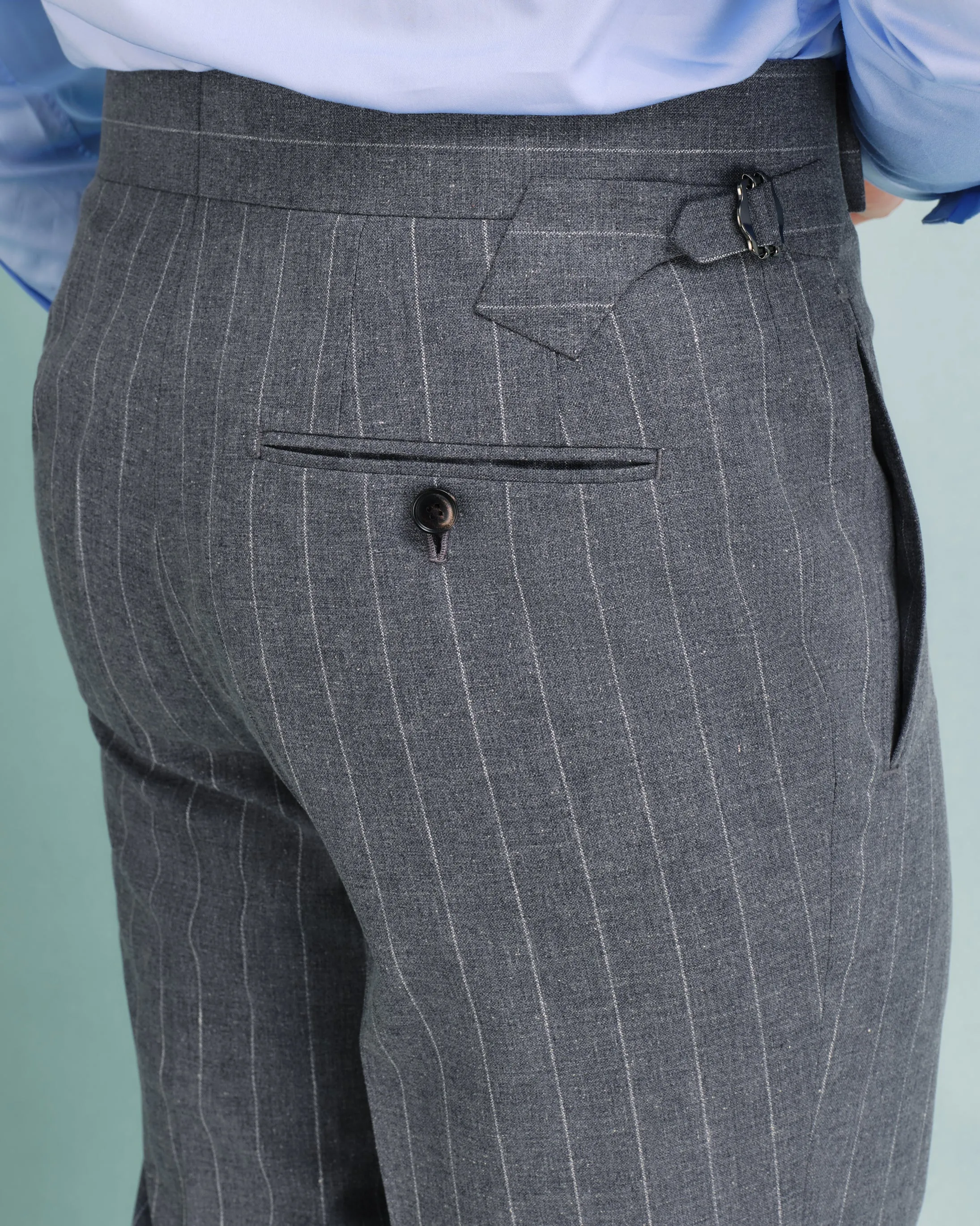 Grey Stripe Drape Suit