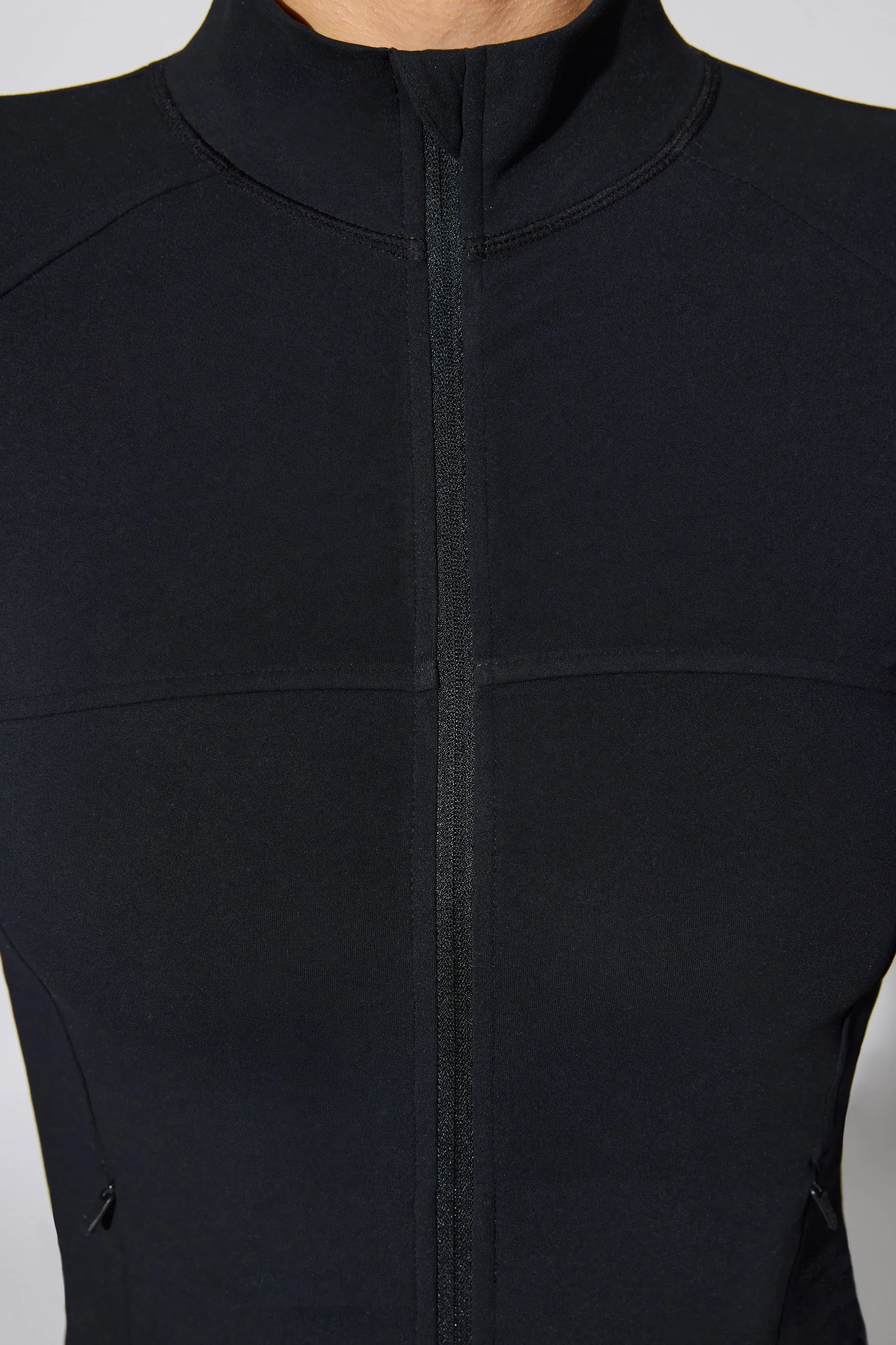 Growing - Long Sleeve Zip Up Jacket in Black