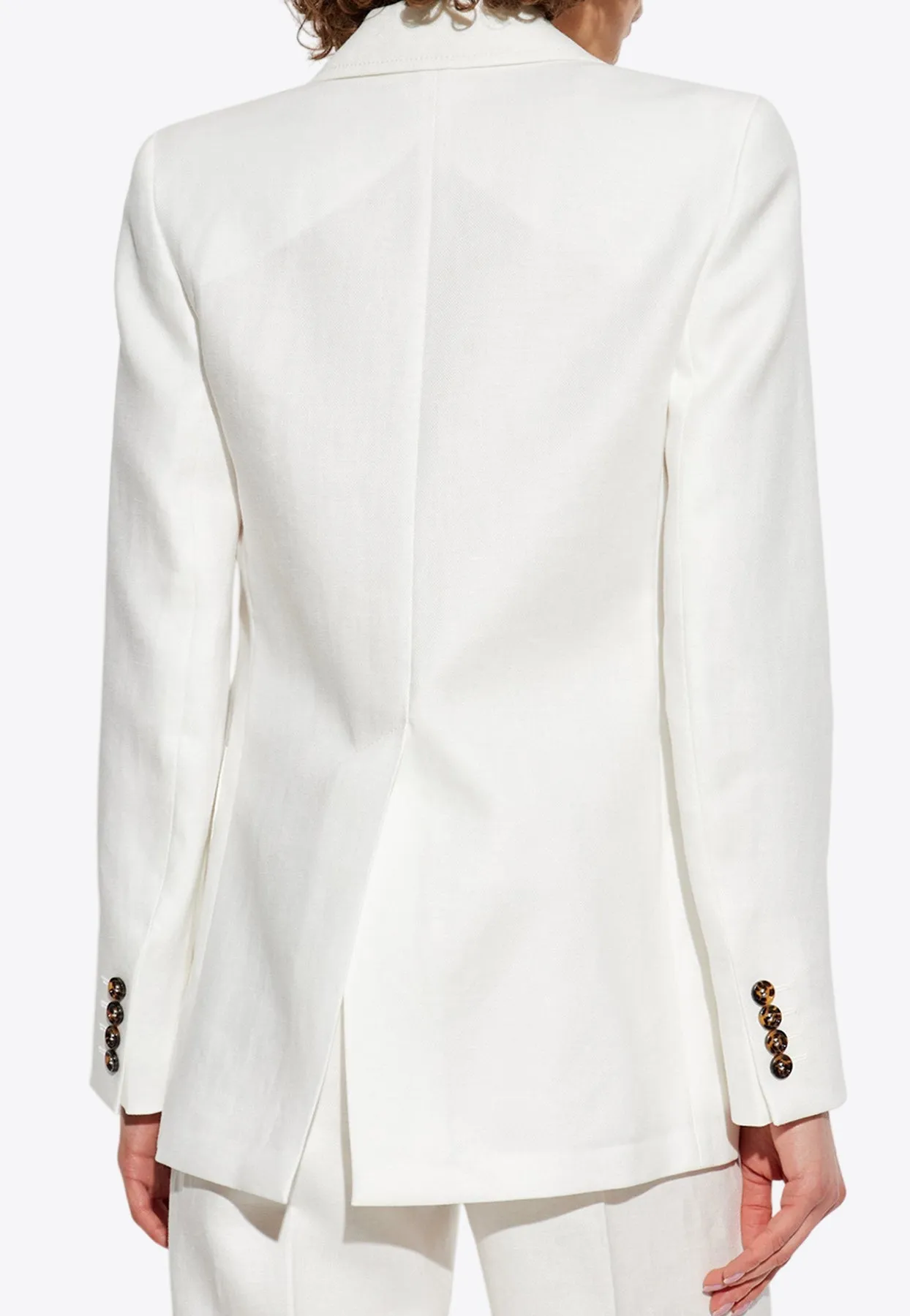 Guglia Single-Breasted Linen Blazer