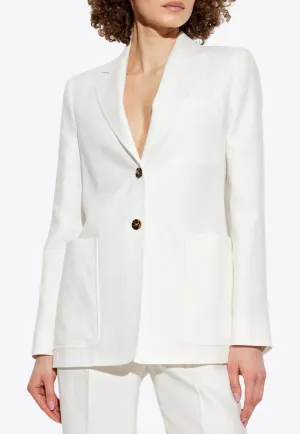 Guglia Single-Breasted Linen Blazer