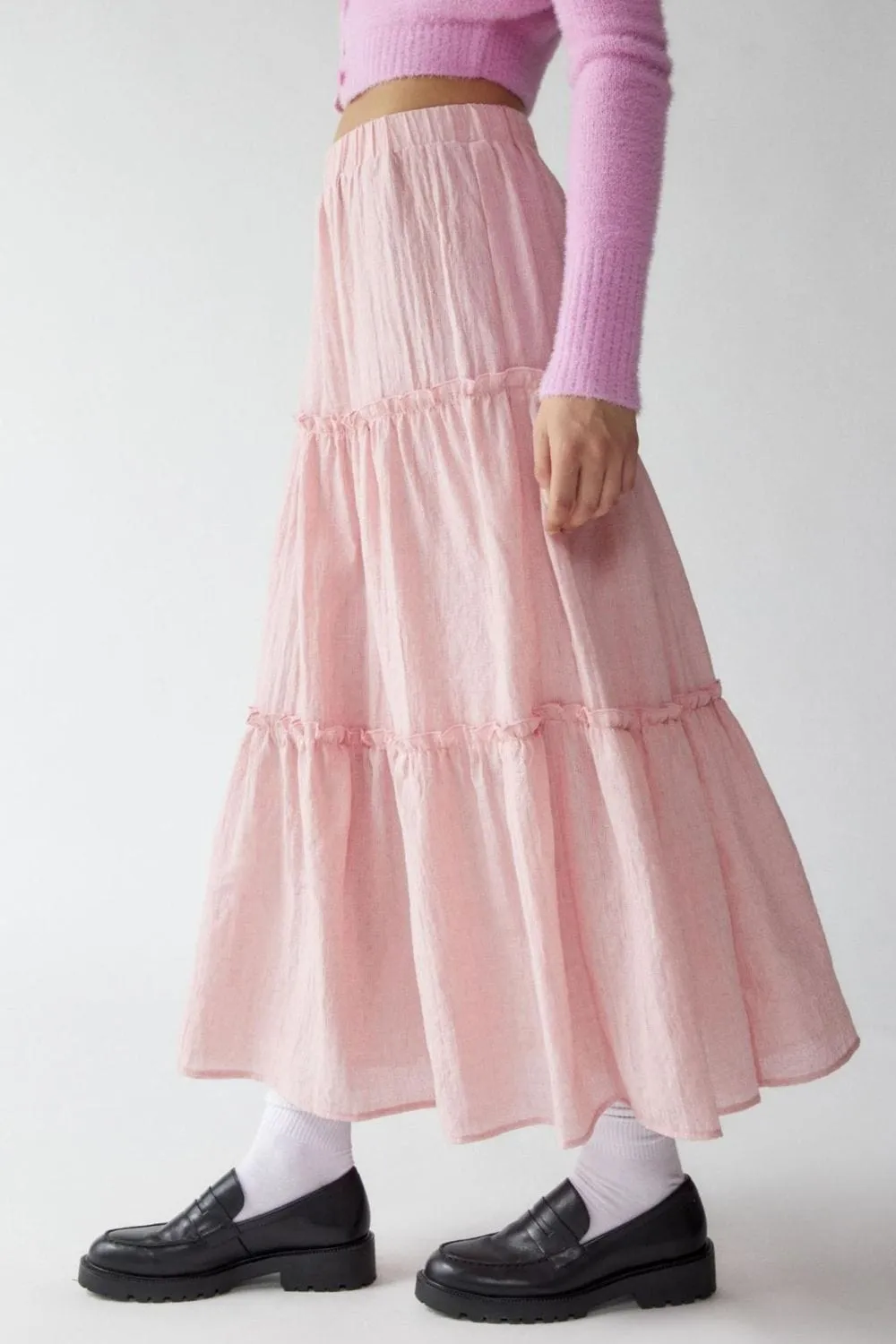 GYPSY - Elastic Waist Midi Skirt