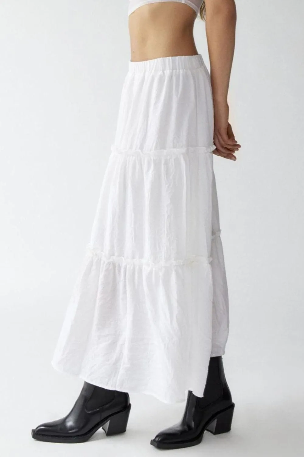GYPSY - Elastic Waist Midi Skirt