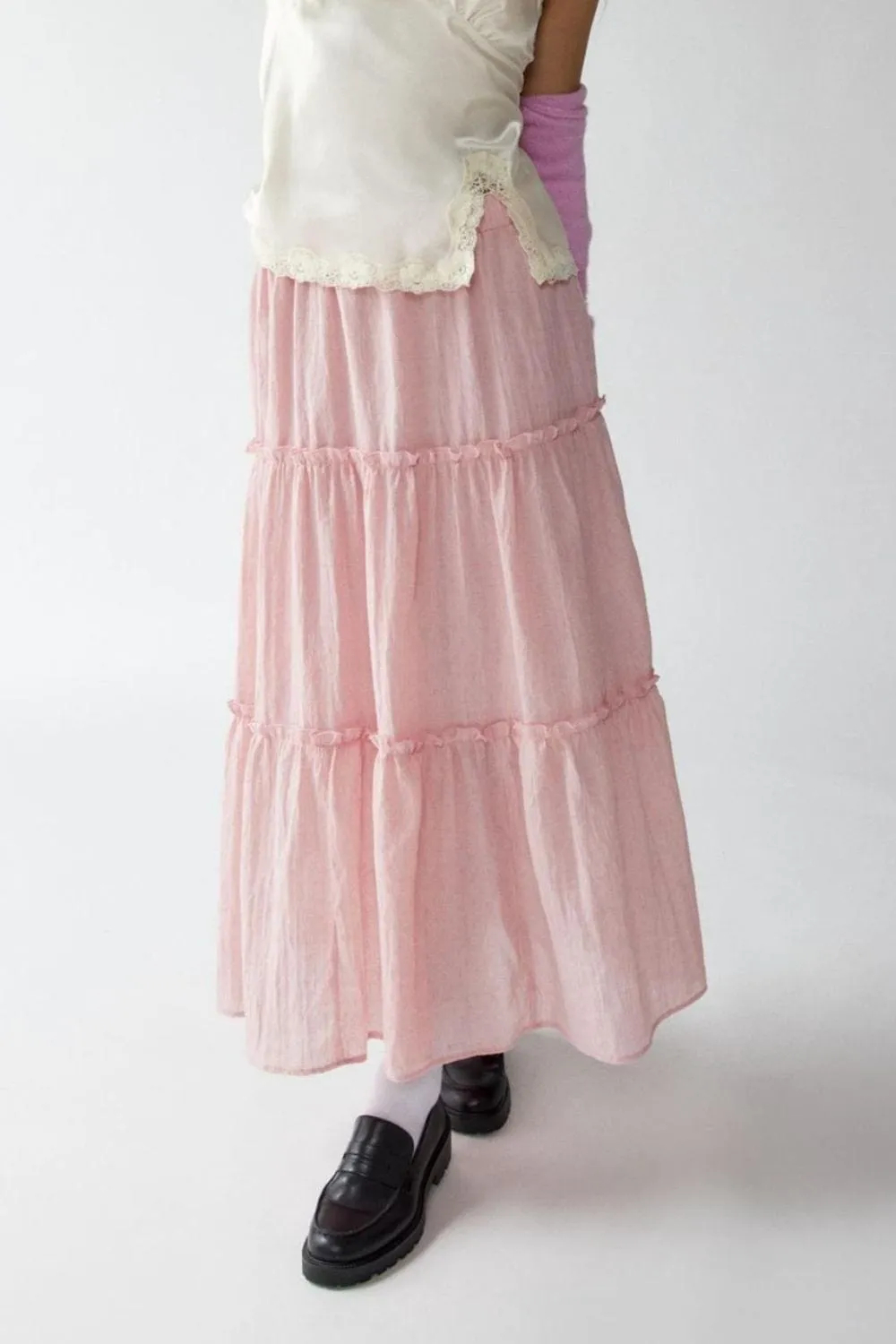 GYPSY - Elastic Waist Midi Skirt