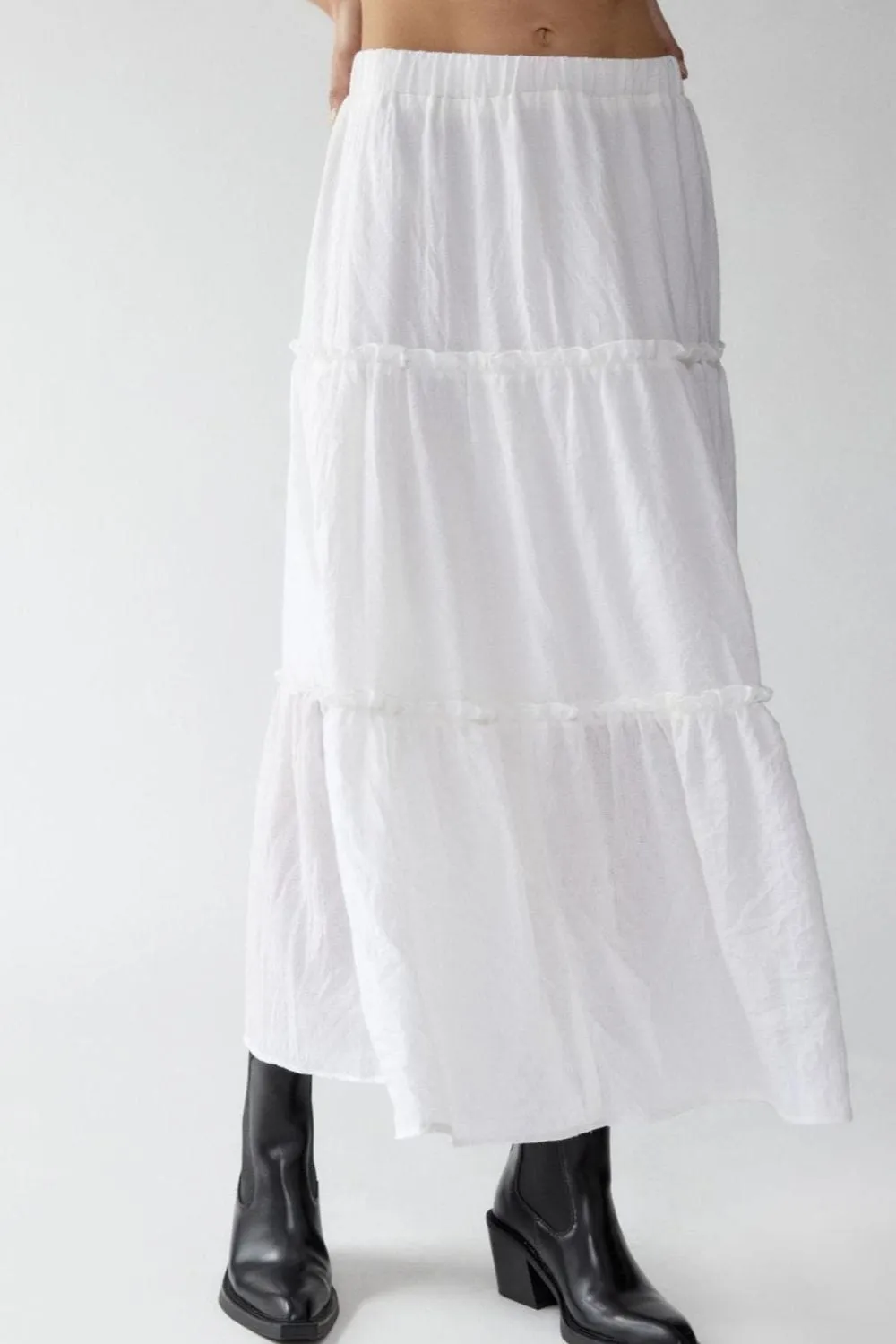GYPSY - Elastic Waist Midi Skirt
