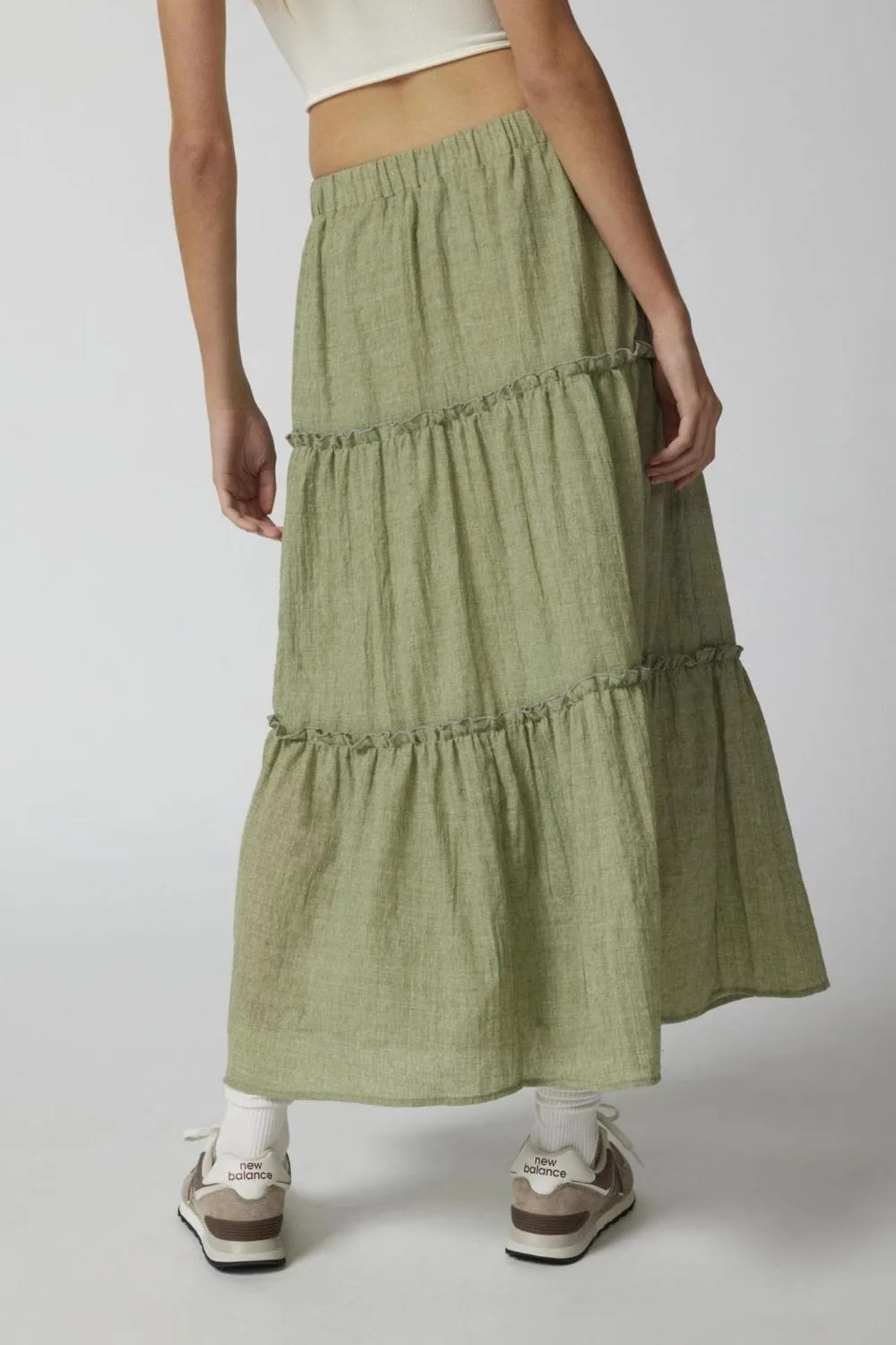 GYPSY - Elastic Waist Midi Skirt