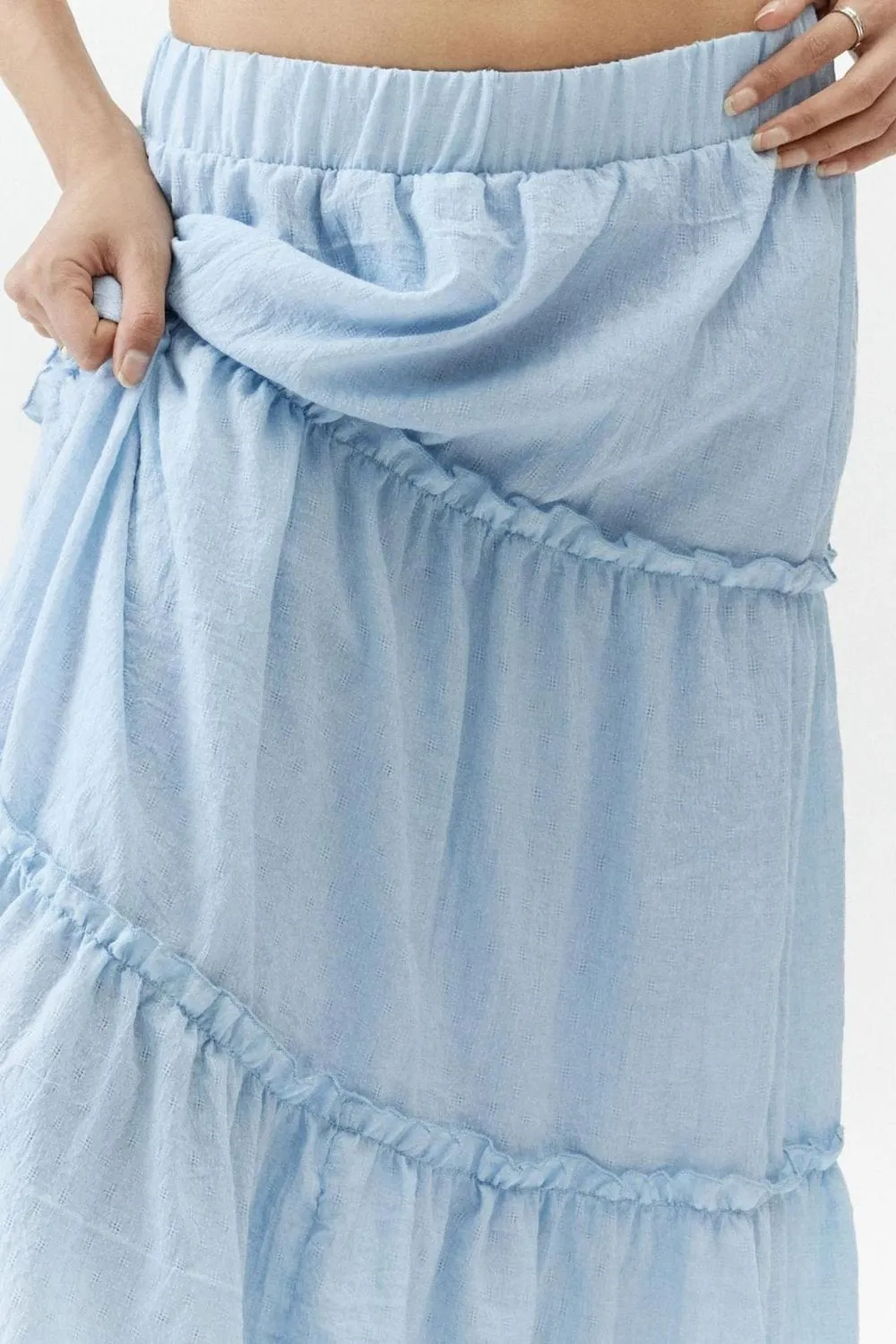 GYPSY - Elastic Waist Midi Skirt
