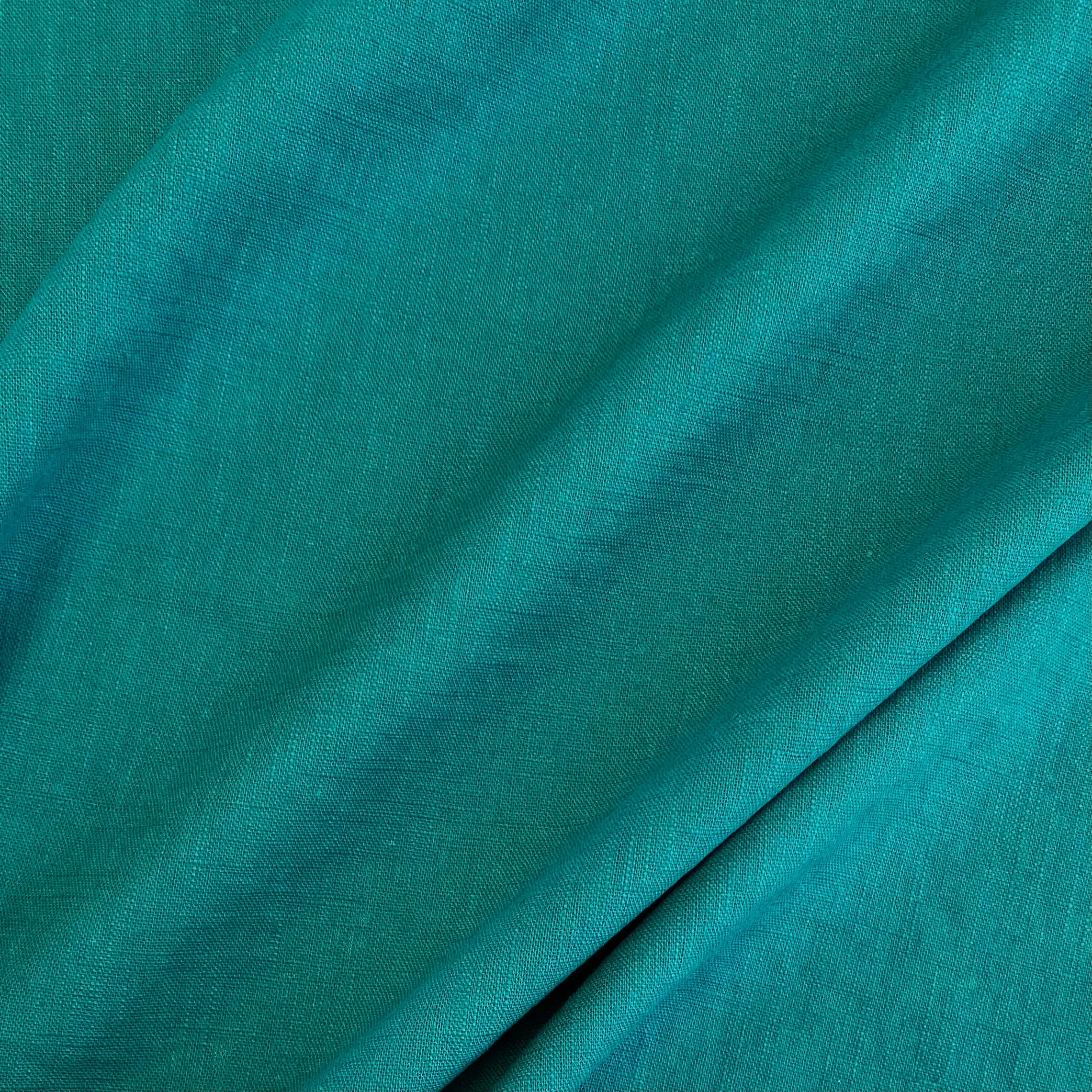 H40 | Leicester Linen - Teal (85cm end of bolt)