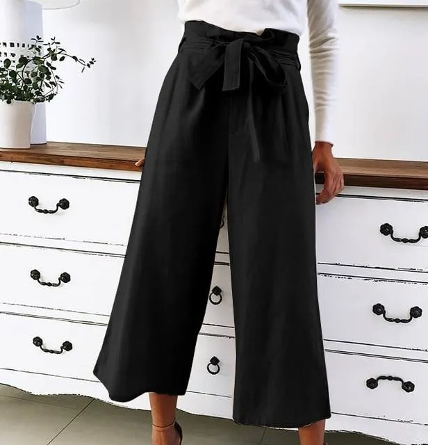 Haley - Wide-leg high-waisted pants