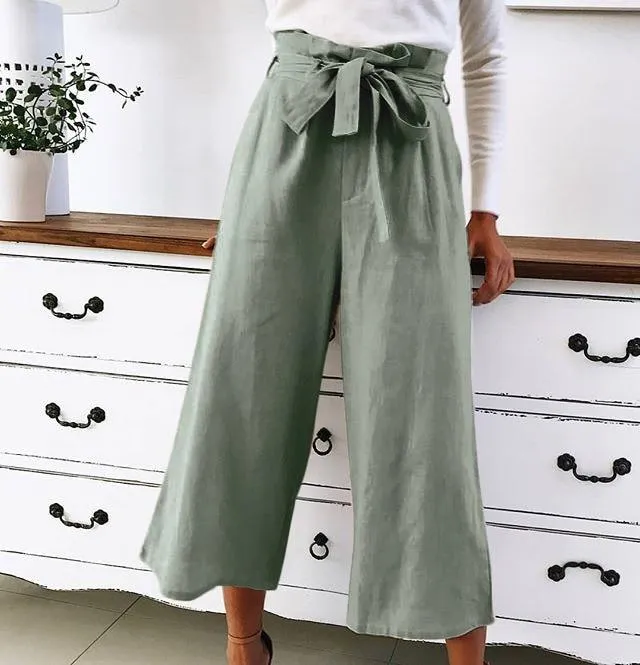 Haley - Wide-leg high-waisted pants