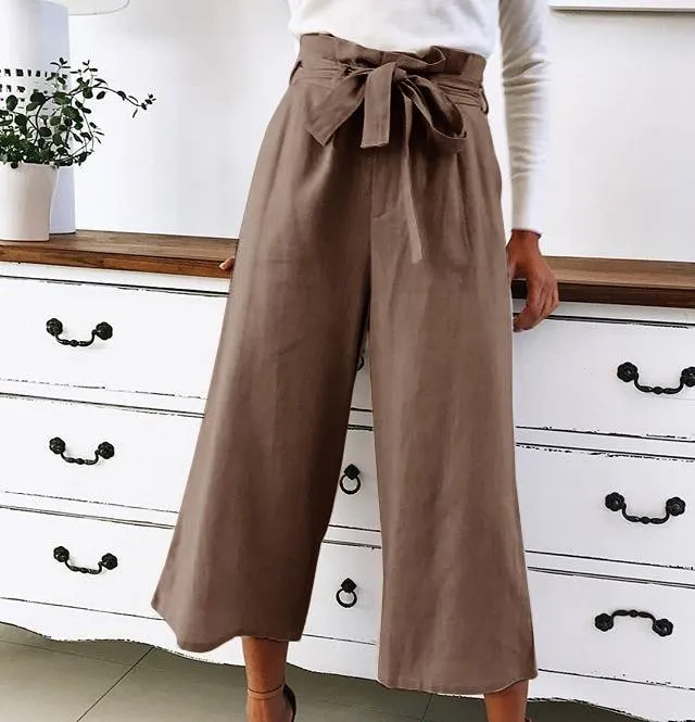Haley - Wide-leg high-waisted pants