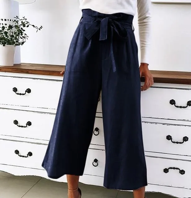 Haley - Wide-leg high-waisted pants