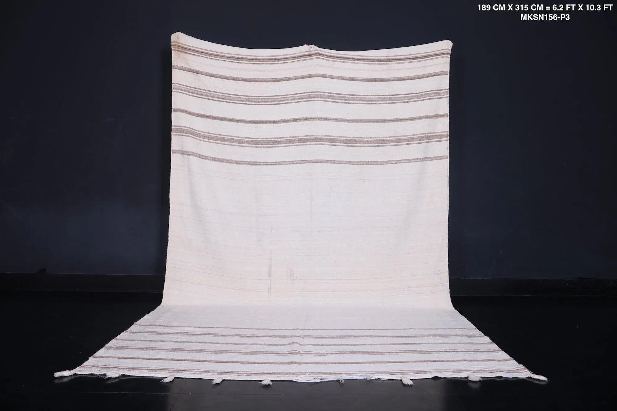 Handwoven Moroccan Rug - 6.2 FT X 10.3 FT | Timeless Elegance