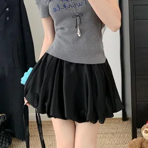 High Waist Satin Skirt in Retro Style for Women