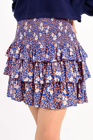 HIGH-WAISTED RUFFLED SKIRT