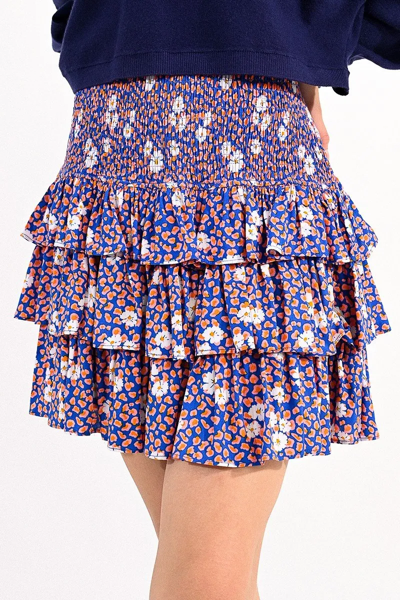HIGH-WAISTED RUFFLED SKIRT
