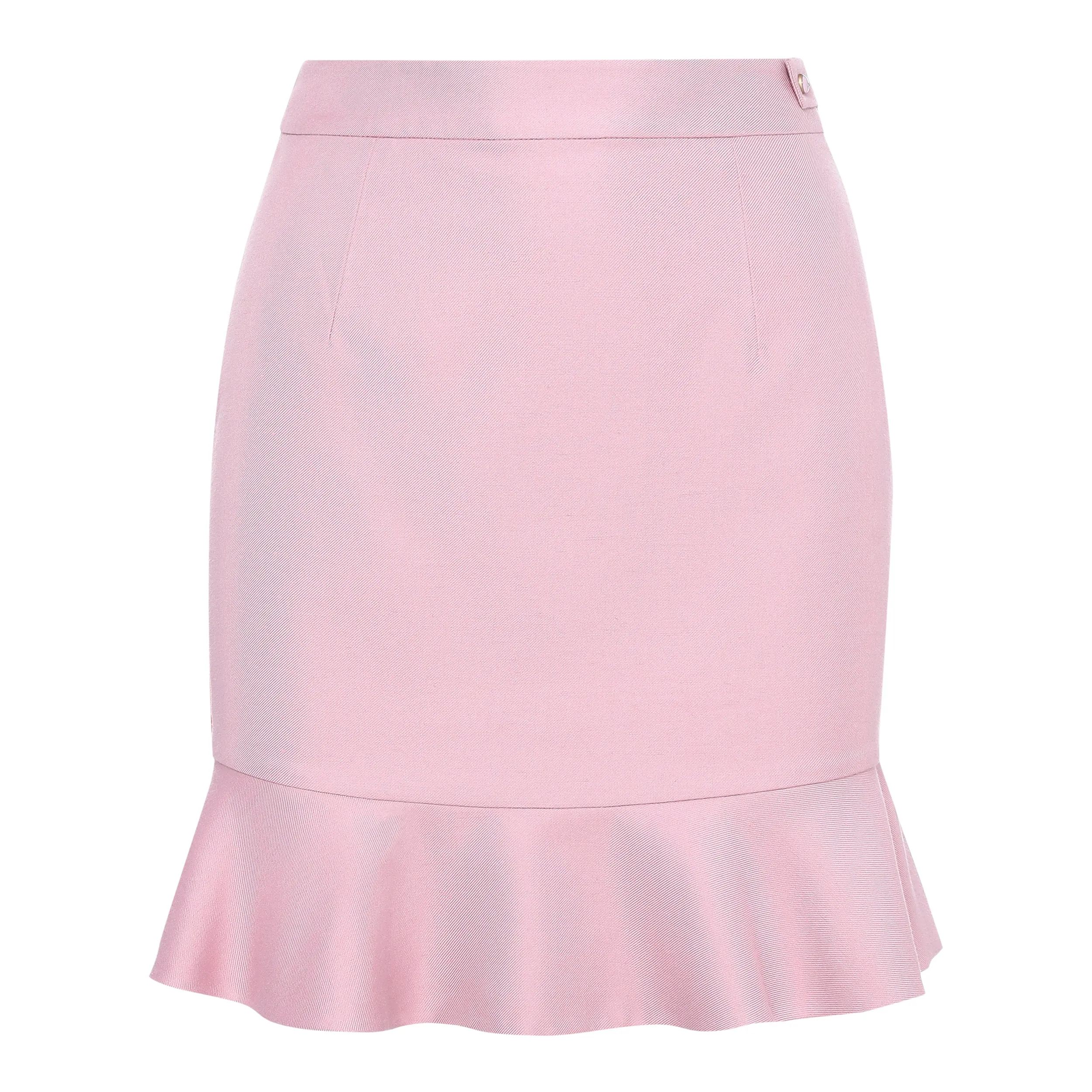 High-Waisted Viscose Flared Skirt