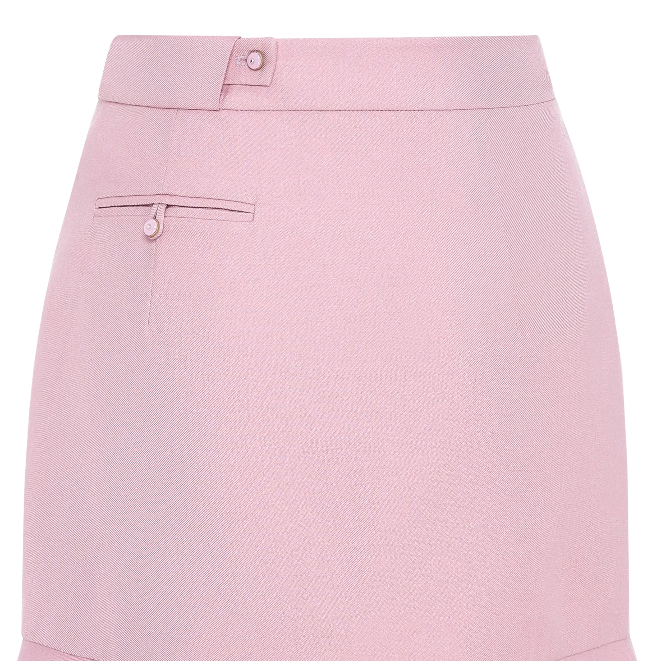 High-Waisted Viscose Flared Skirt
