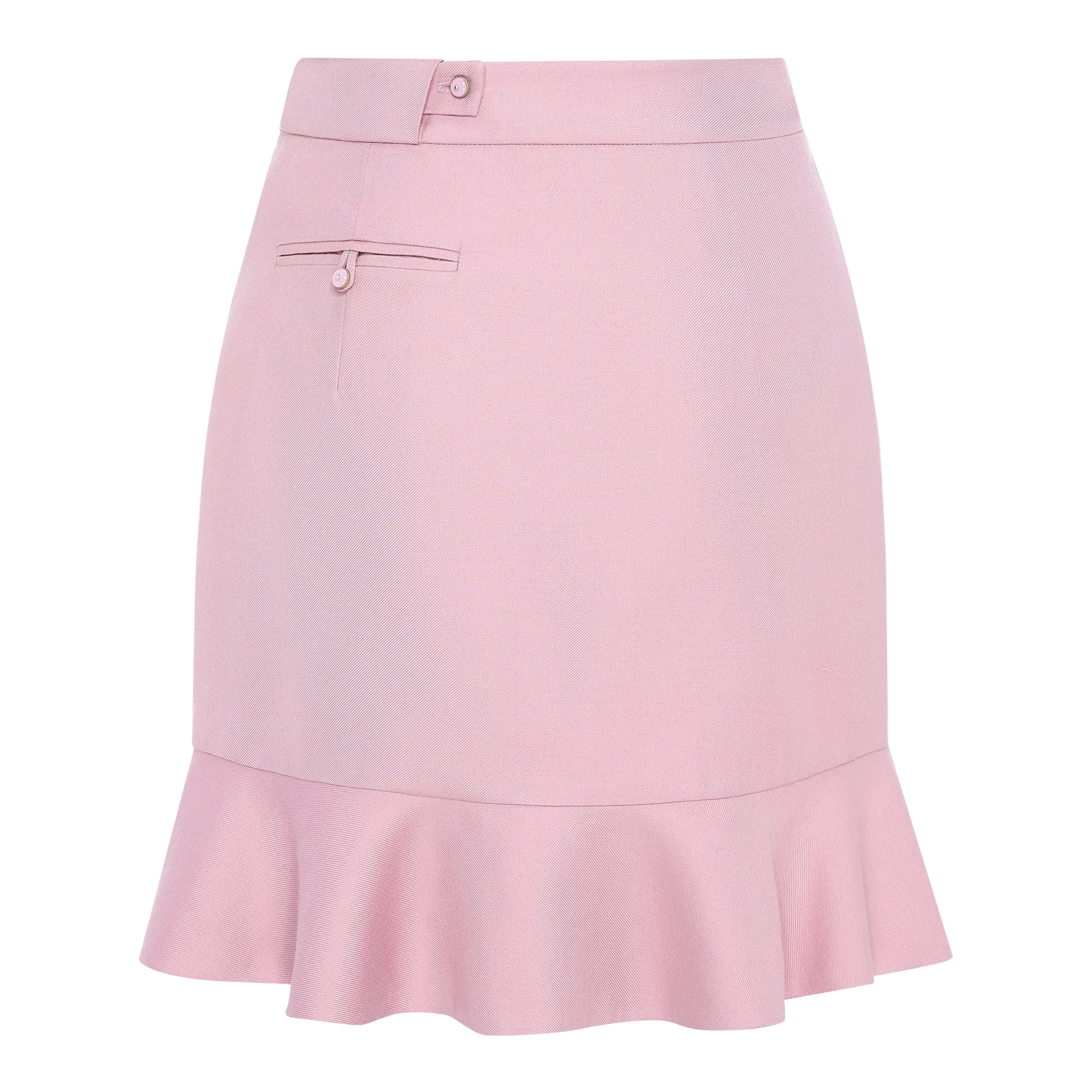 High-Waisted Viscose Flared Skirt