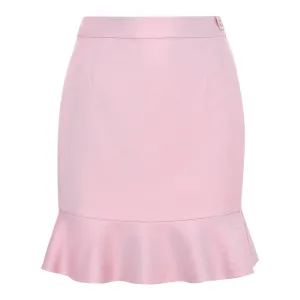 High-Waisted Viscose Flared Skirt
