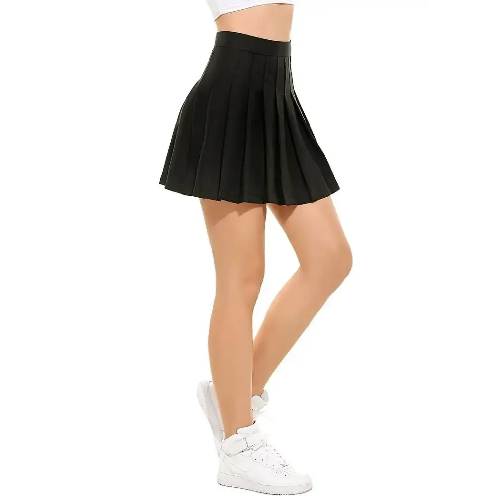 High Waisted Y2K Inner Skirt with Side Button and Zipper Closure
