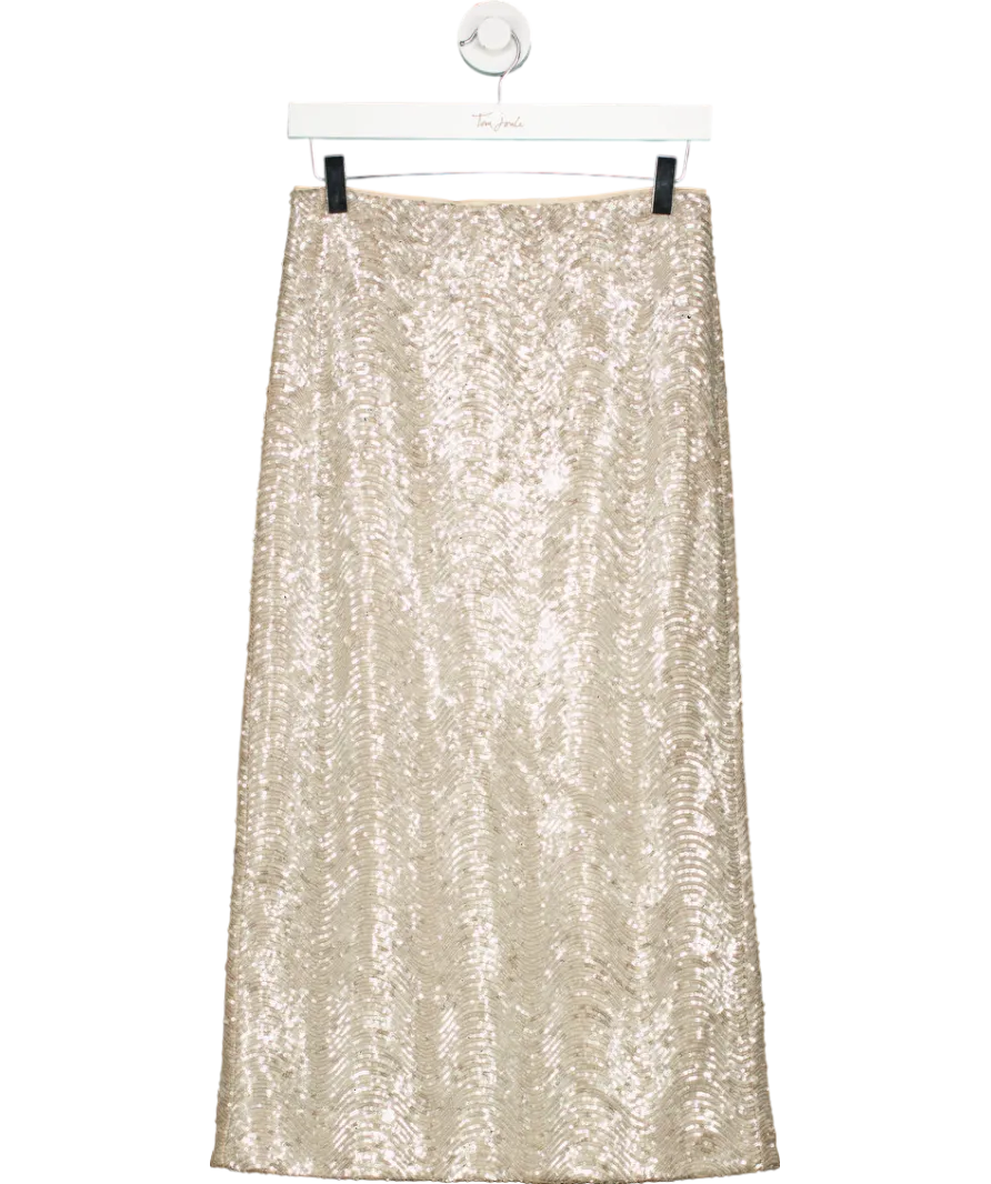 Hobbs Metallic Marlowe Sequin Skirt UK 6