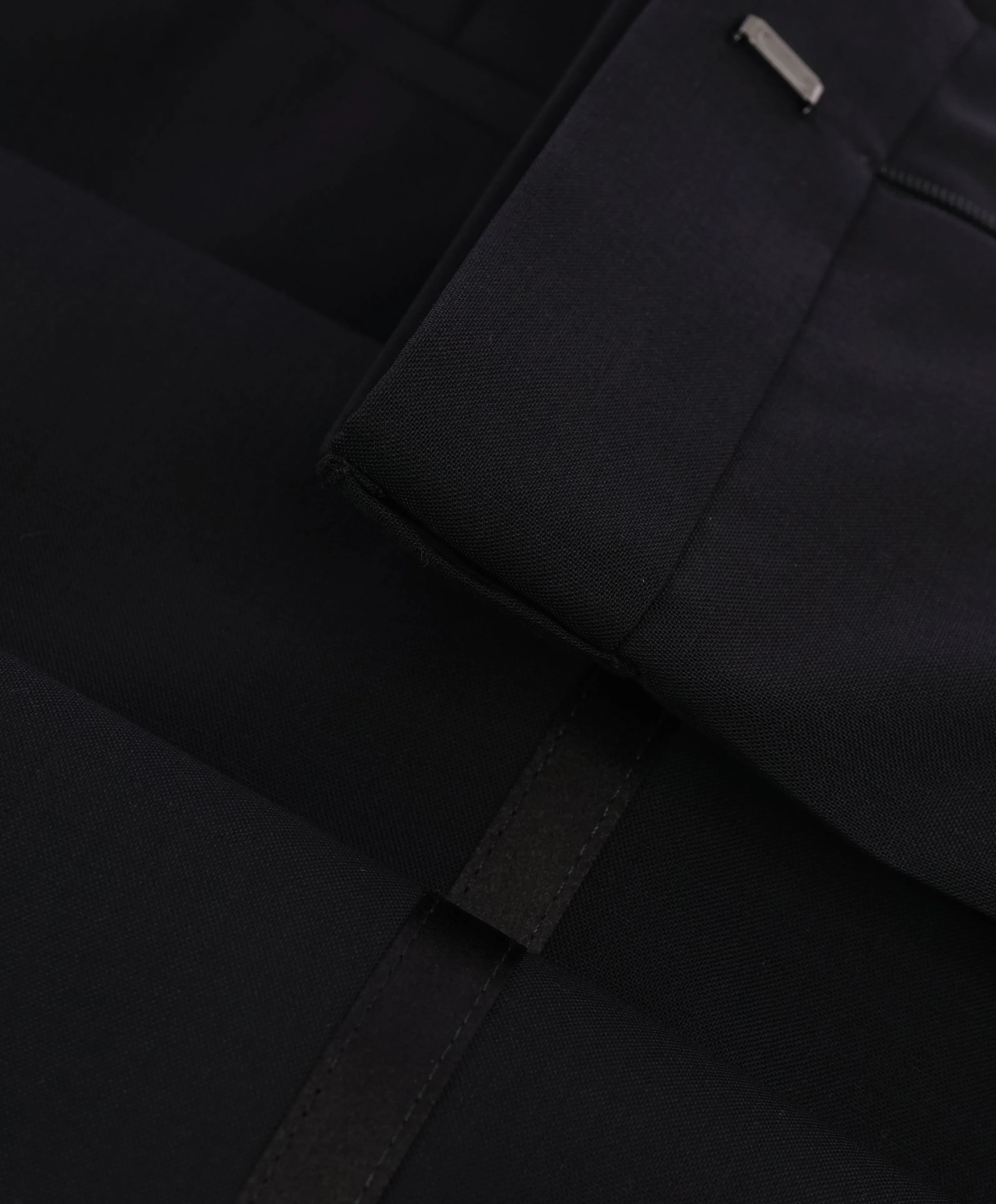 HUGO BOSS - Solid Black "Astian/Hets" Flat Front Tux Dress Pants - 35W