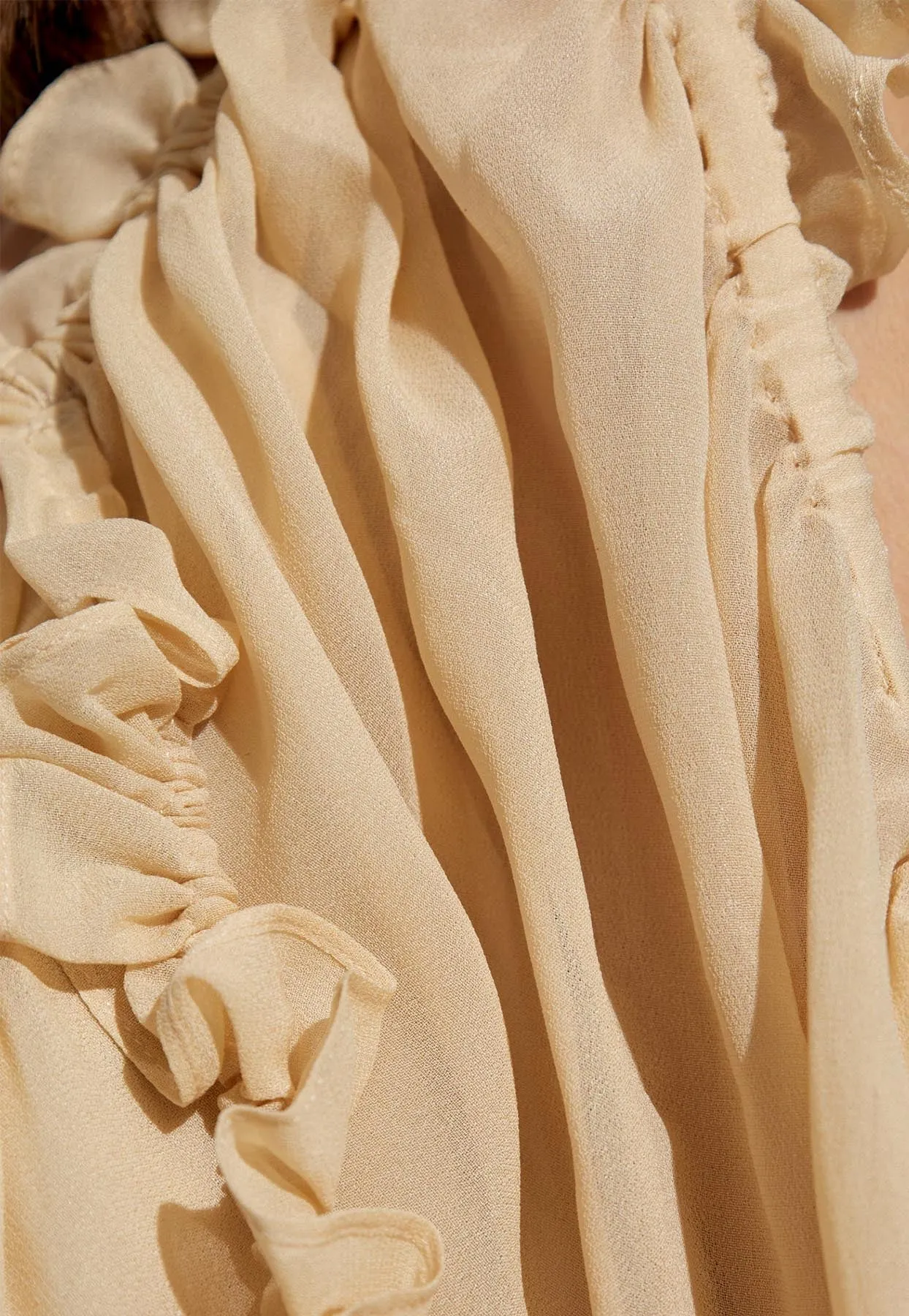Illuminate Cold-Shoulder Draped Blouse