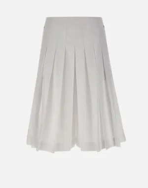Isberg vit veckad bomulls culottes