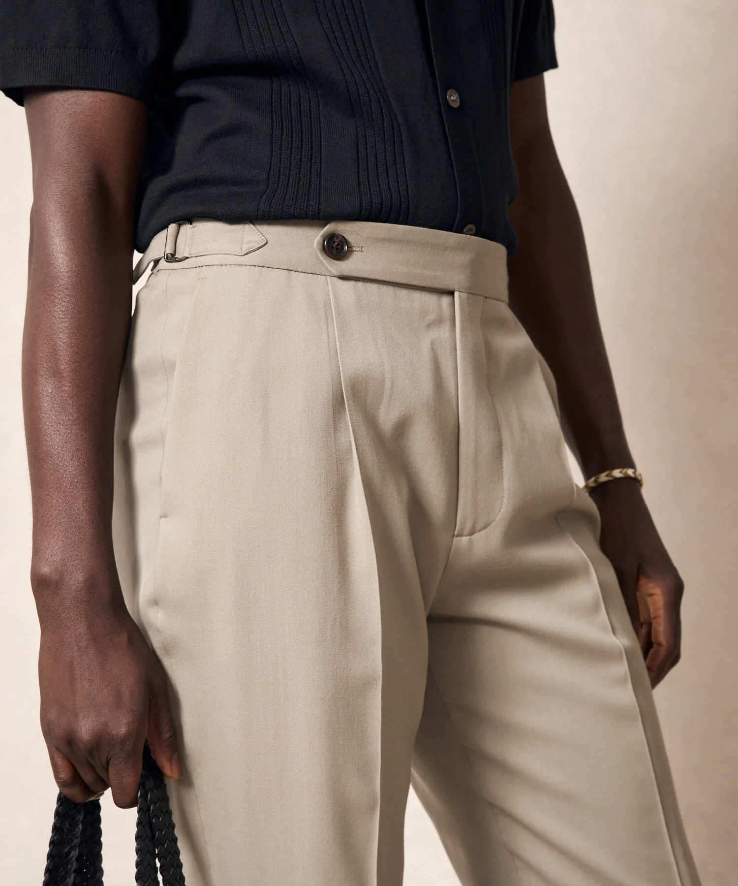 Italian Gabardine Side Tab Trouser