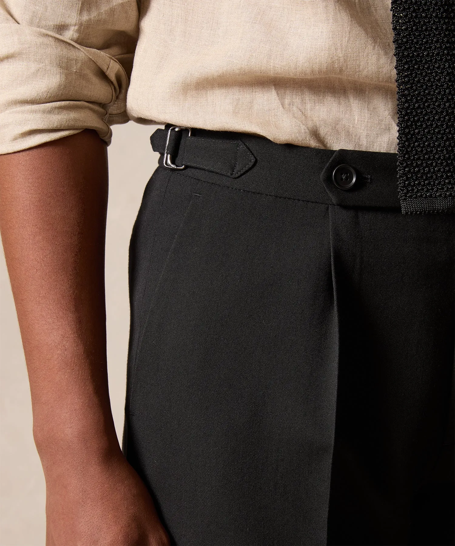 Italian Gabardine Side Tab Trouser