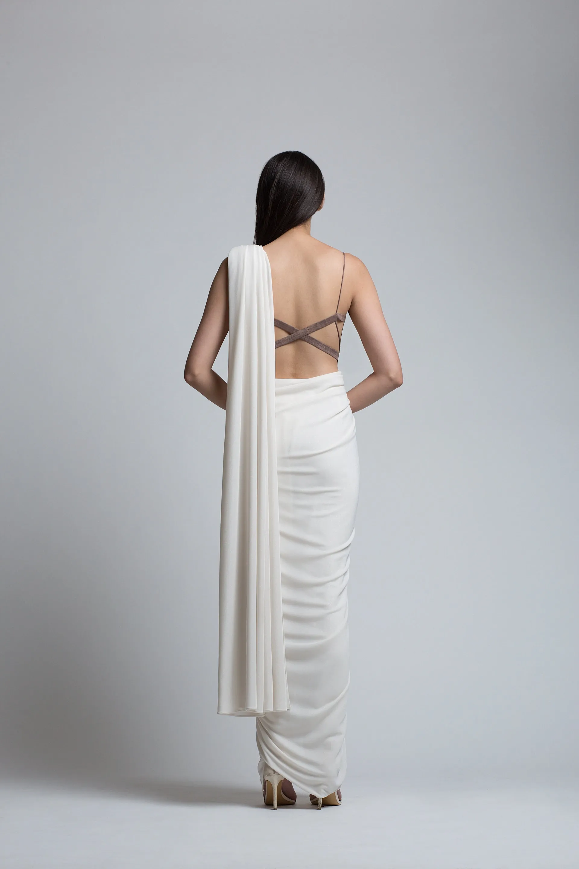 IVORY SARI DRAPE